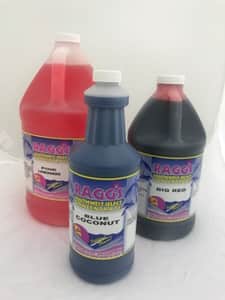 raggs-snow-cone-syrup-concentrates Ragg's snow cone flavor concentrates in quart, 1/2 gallon, gallon sizes